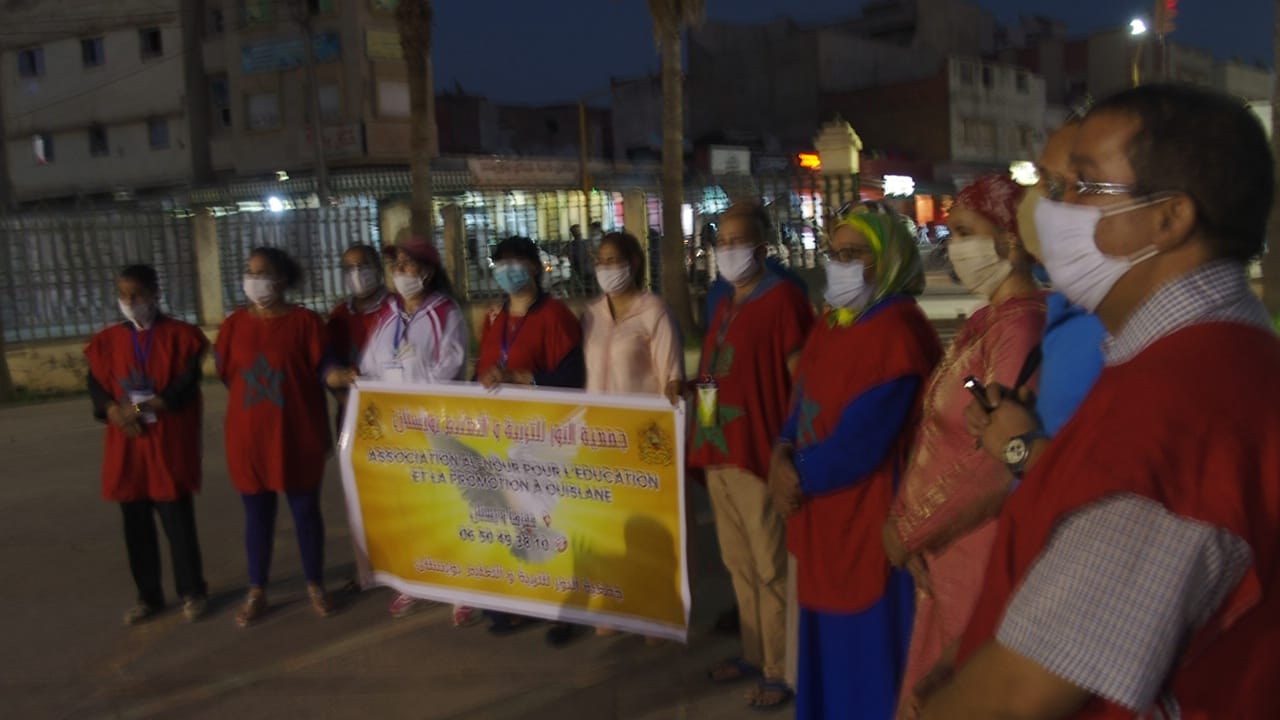 تنظم جمعية النورللتربية والتعليم بويسلان بمكناس  وبتنسيق مع السلطة الادارية المحلية البستان بويسلان : حملة تحسيسية وتوعوية تحت شعار: 