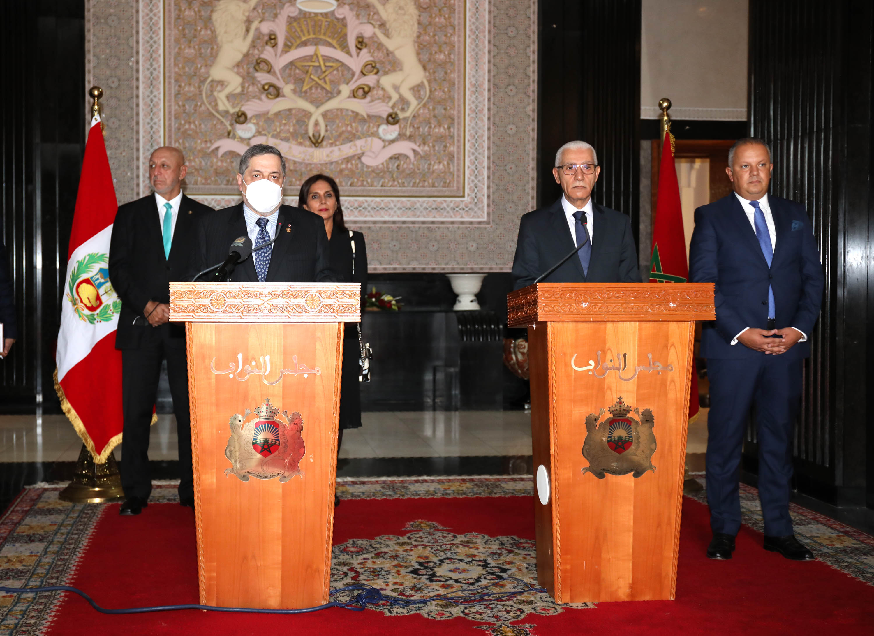 خلال استقباله من طرف رئيس مجلس النواب... رئيس لجنة العلاقات الخارجية في كونغرس دولة البيرو يؤكد أن الحل الوحيد للنزاع المفتعل حول الصحراء المغربية يمر عبر مقترح الحكم الذاتي خلال استقباله من طرف رئيس مجلس النواب... رئيس لجنة العلاقات الخارجية في كونغرس دولة البيرو يؤكد أن الحل الوحيد للنزاع المفتعل حول الصحراء المغربية يمر عبر مقترح الحكم الذاتي