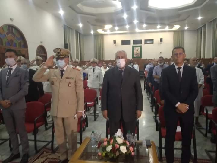 العاصمة الاسماعيلية تخلذ الذكرى 69 لثورة الملك والشعب  وعامل  صاحب الجلالة على عمالة مكناس  يترأس  مراسيم الإنصات  للخطاب الملكي السامي والوقوف ترحما على شهداء الوحدة