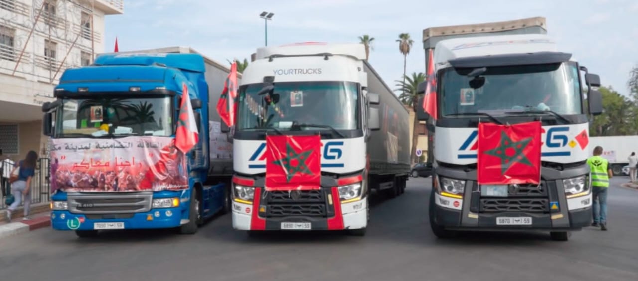 قافلة تضامنية رسمية من مكناس الى تارودانت لمساعدة المواطنين المتضررين بآثار الزلزال