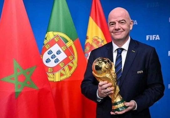 رئيس الاتحاد الدولي لكرة القدم يشيد بتقدم التحضيرات في المغرب لاستضافة مونديال 2030 رئيس الاتحاد الدولي لكرة القدم يشيد بتقدم التحضيرات في المغرب لاستضافة مونديال 2030