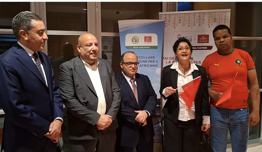 الجالية المغربية في تريفيزو تحتفل بالمنتخب الوطني خلال افتتاح كأس أمم إفريقيا