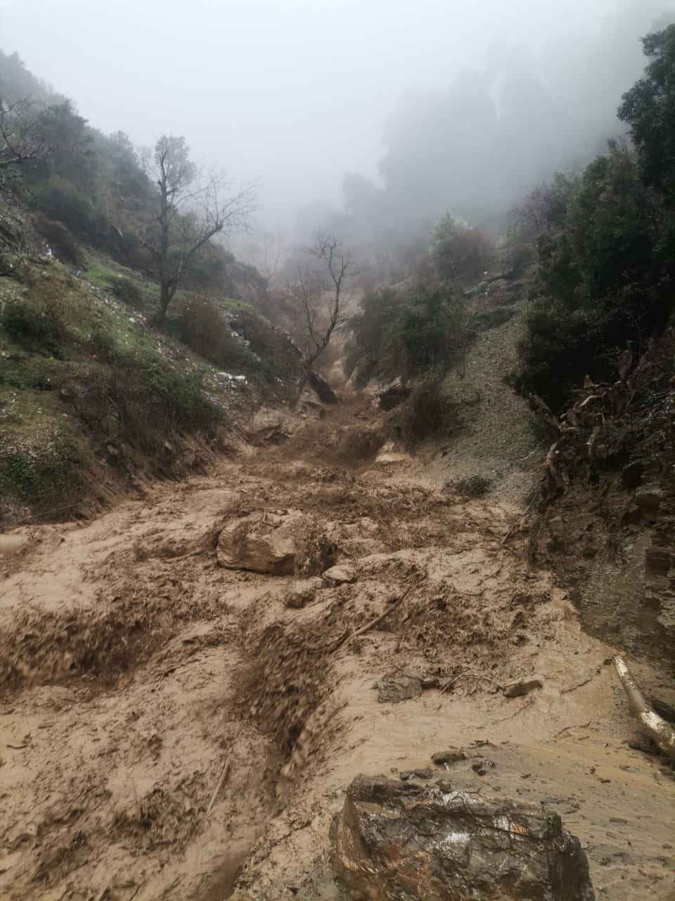 إقليم الحسيمة: سيول وانجرافات تُجبر ساكنة دوارين بجماعة تاغزوت على الإخلاء