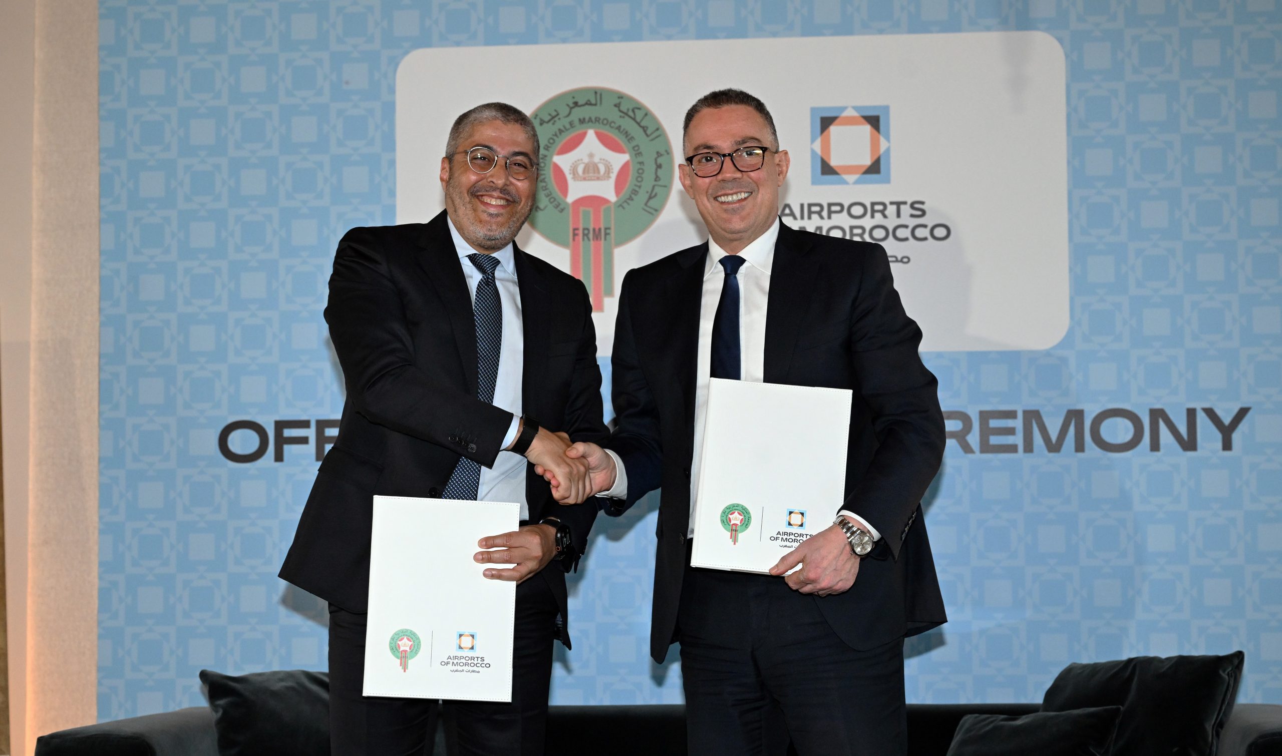 شراكة استراتيجية تجمع بين الجامعة الملكية المغربية لكرة القدم والمكتب الوطني للمطارات