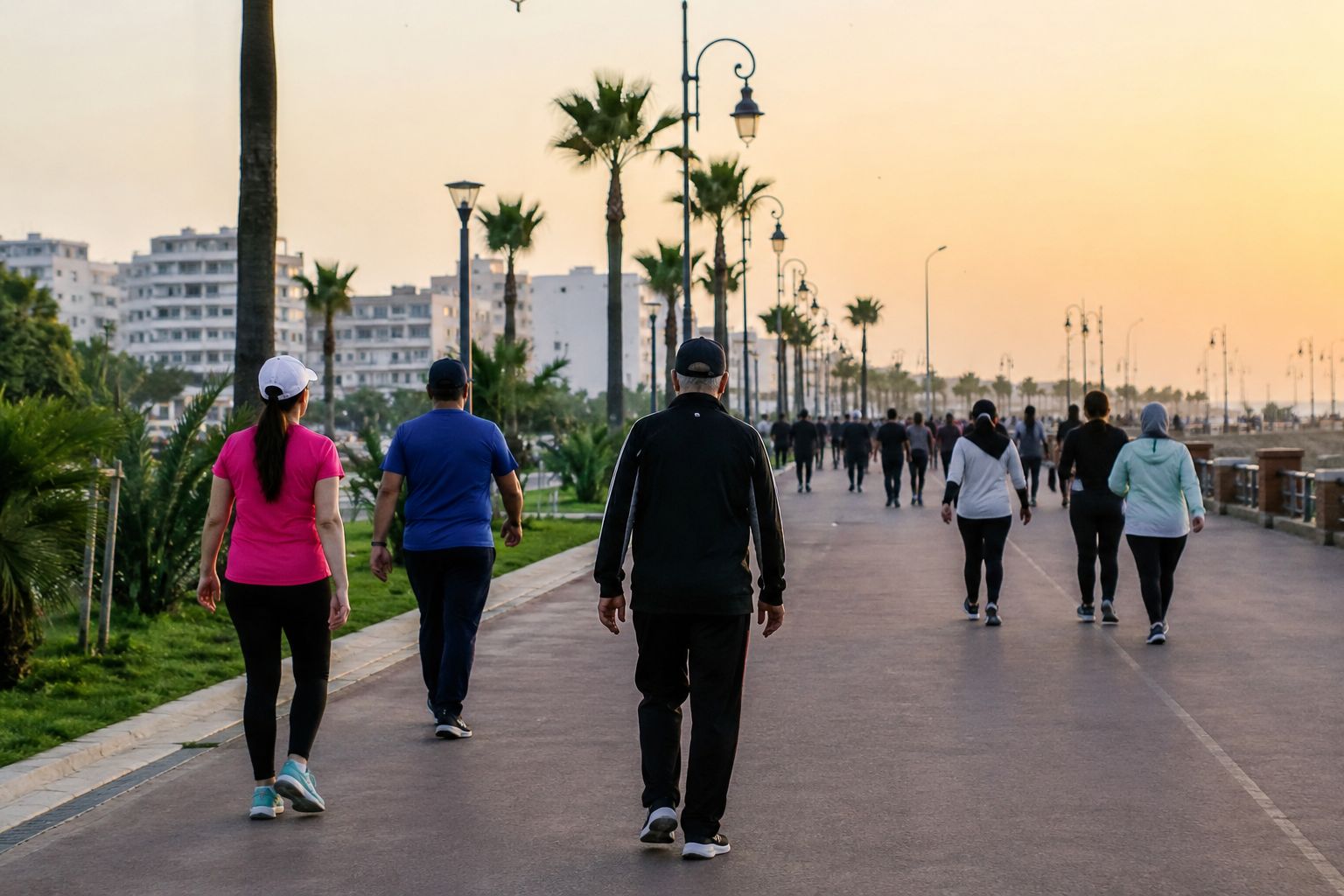 انتشار رياضة المشي يلفت اهتمام المواطنين بمختلف المدن المغربية انتشار رياضة المشي يلفت اهتمام المواطنين بمختلف المدن المغربية