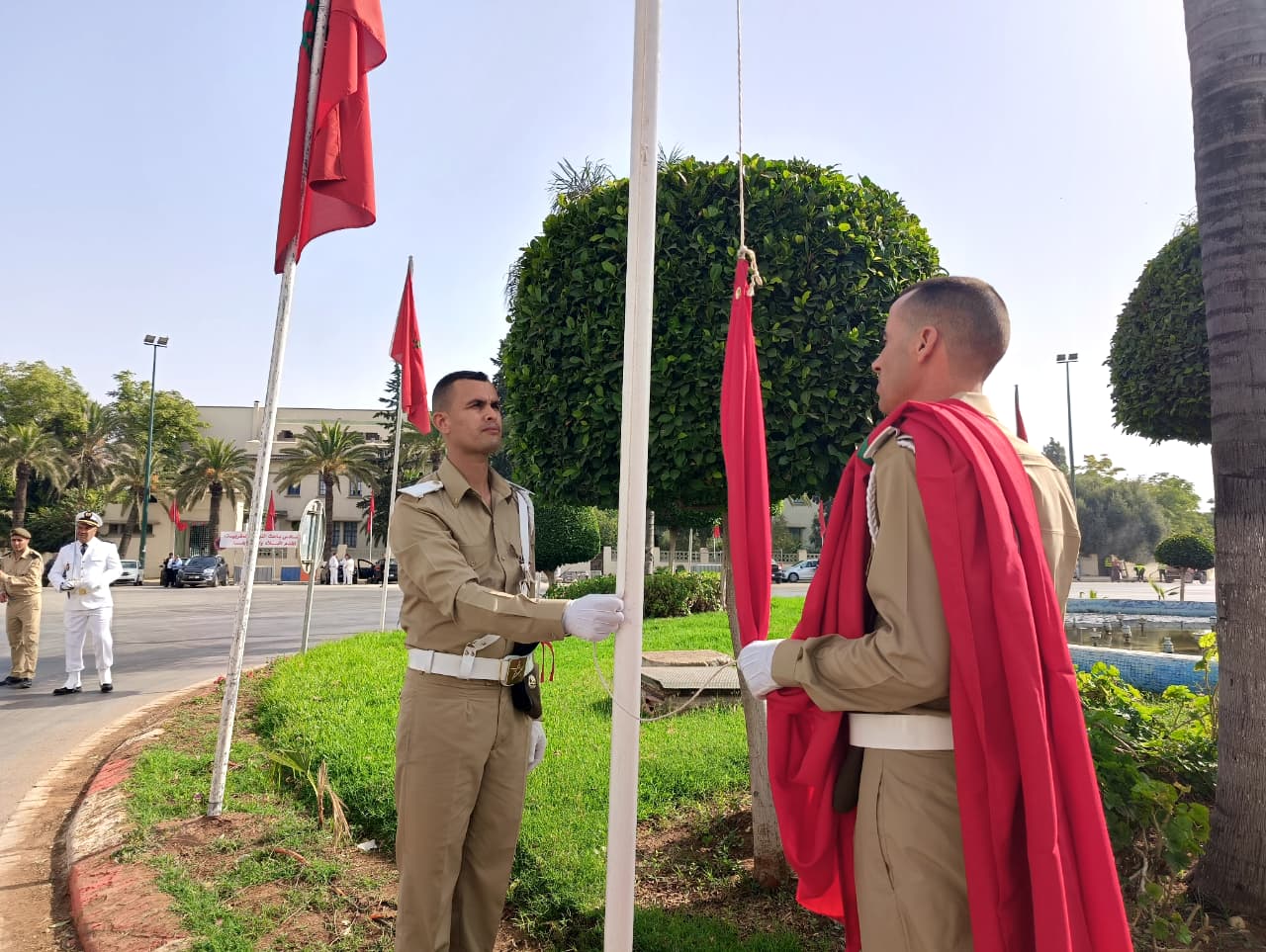 مكناس .. مراسم تحية العلم الوطني احتفاءً بالذكرى السابعة والعشرين لعيد العرش المجيد مكناس .. مراسم تحية العلم الوطني احتفاءً بالذكرى السابعة والعشرين لعيد العرش المجيد